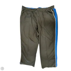 Polyester fabric Relaxed Design Athletic Pants By Sjb Active In Black & Blue, Size: 3x