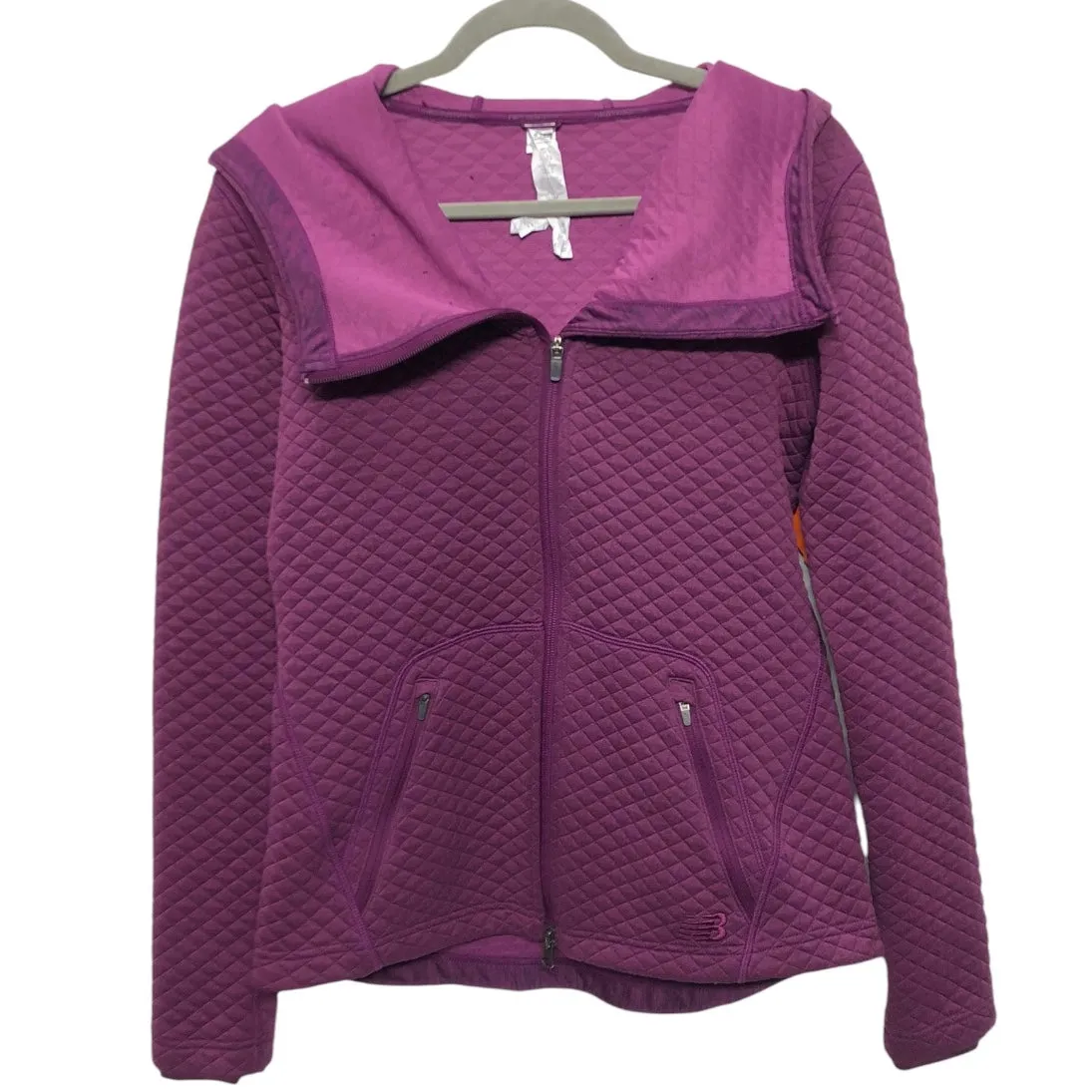 Transitional City Fit Athletic Jacket By New Balance In Purple, Size:S
