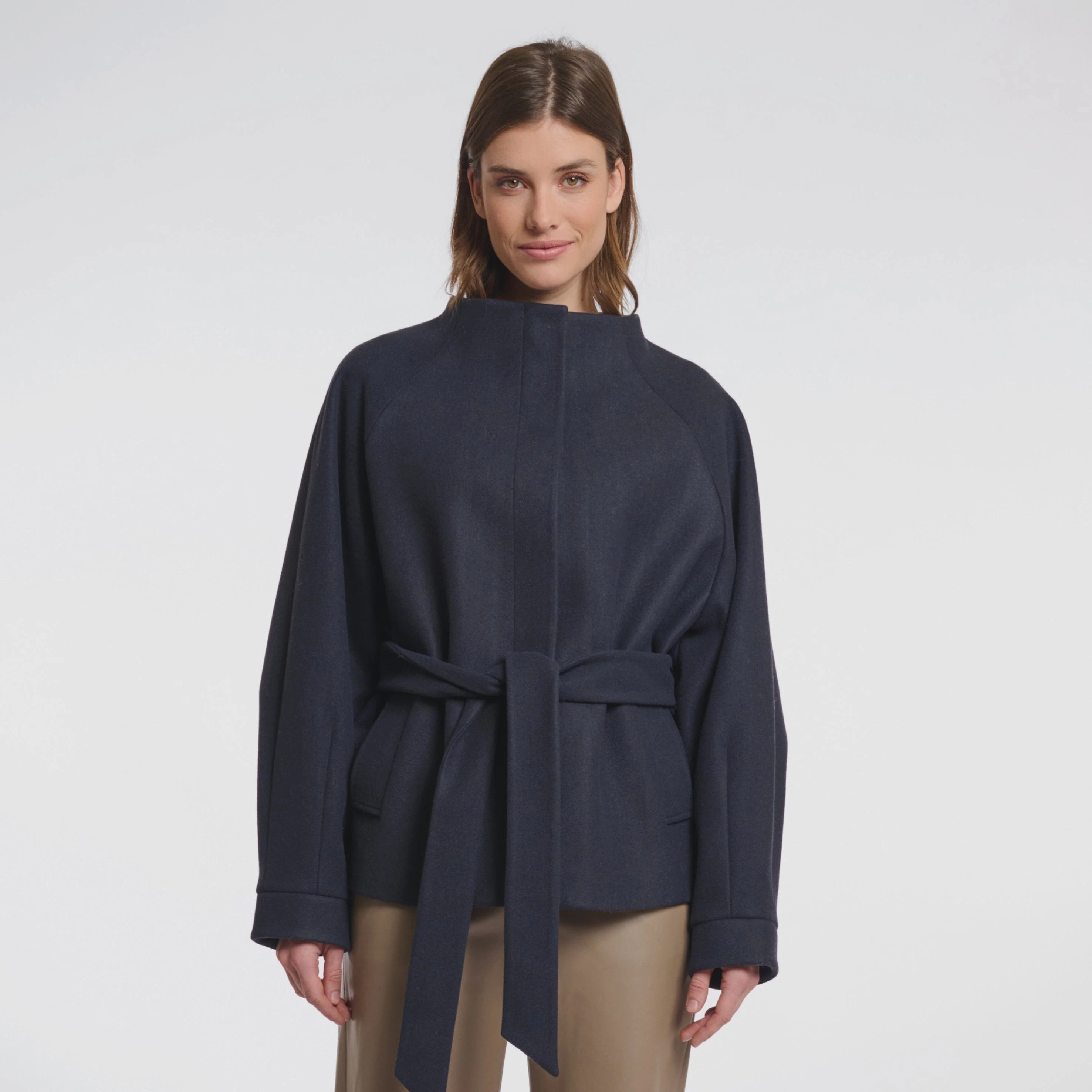 Wind Chill Protection Rino & Pelle Cornelia Short Coat in Navy