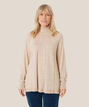 1009549 MaFunse Sweater - Light Beige Melange MultiPocket
