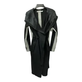 Athletic Jacket By Blanc Noir In Black & Grey, Size:S Noise Reduced Fabrics