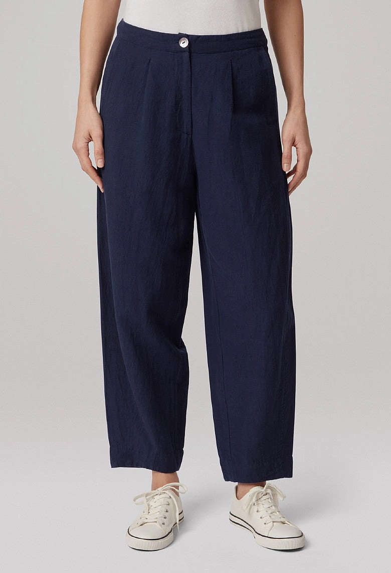 Caitlin Trousers - Navy  51666SL Anti Cling Finish