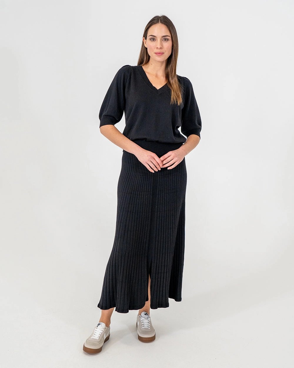 Bold Statement Callie Knit Skirt - Black