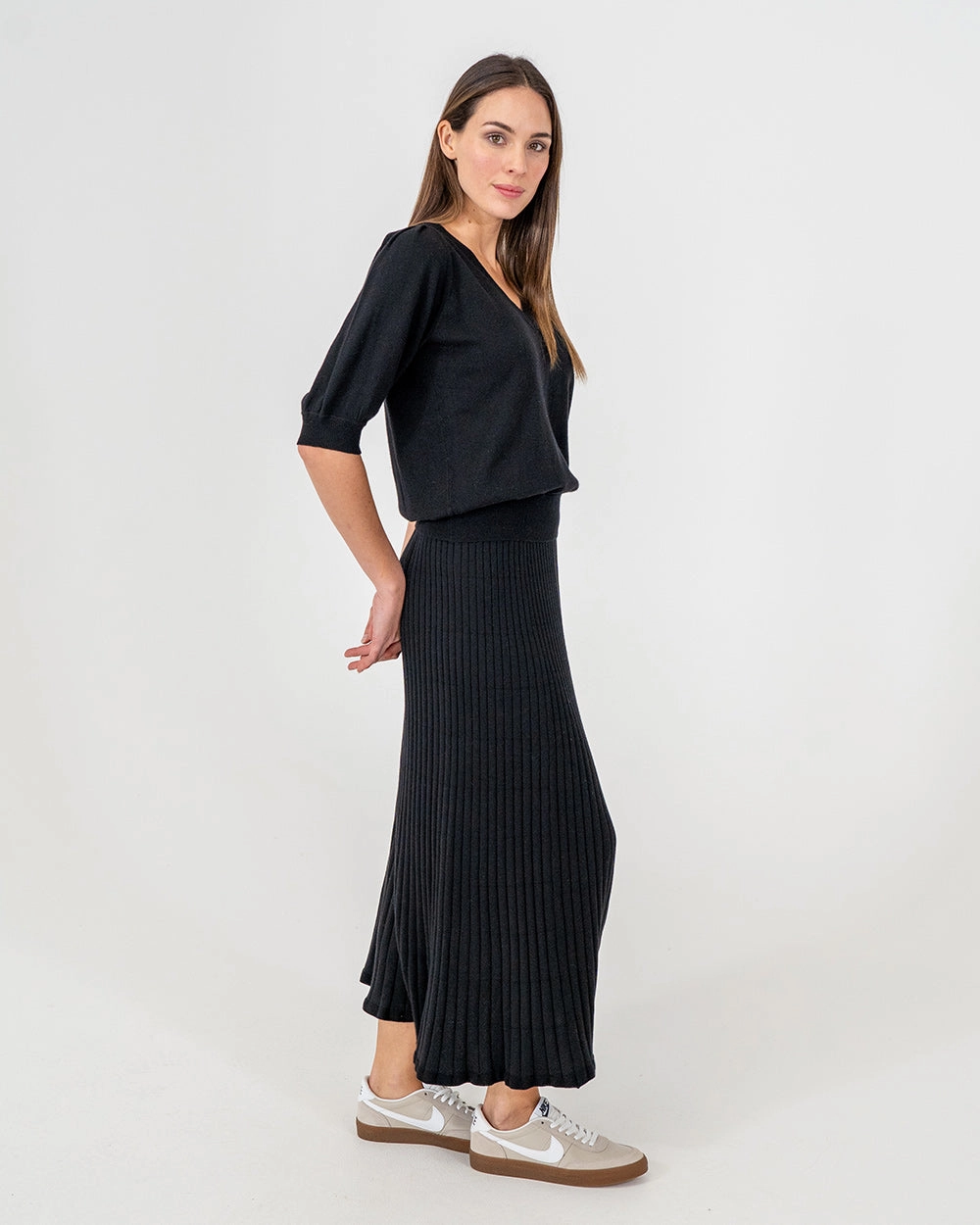 Creative Look Callie Knit Skirt - Black