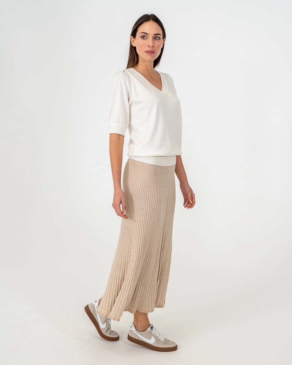 Callie Knit Skirt - Sandstone Low Rise