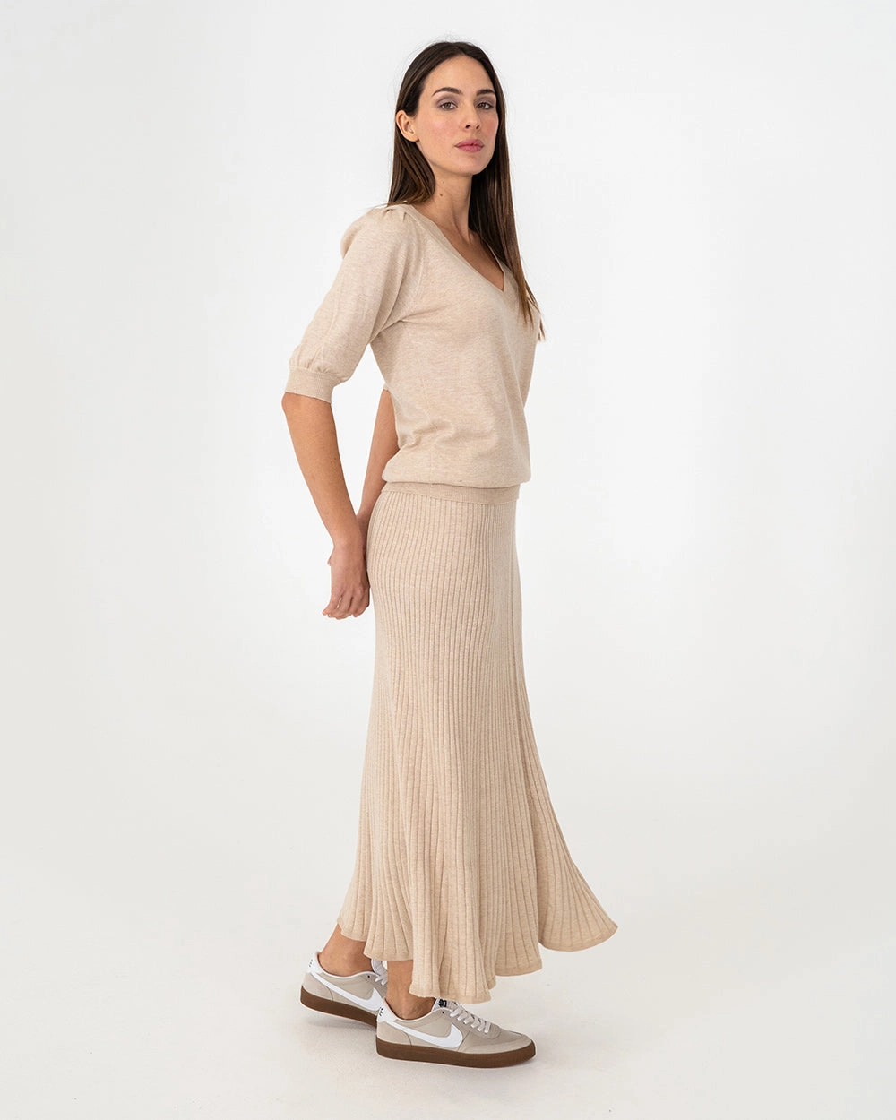 Callie Knit Skirt - Sandstone Soft Motion
