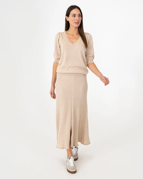 Fashion Collab Callie Knit Skirt - Sandstone
