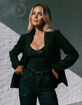 Camryn Tailored Soho Blazer - Black Light Protection