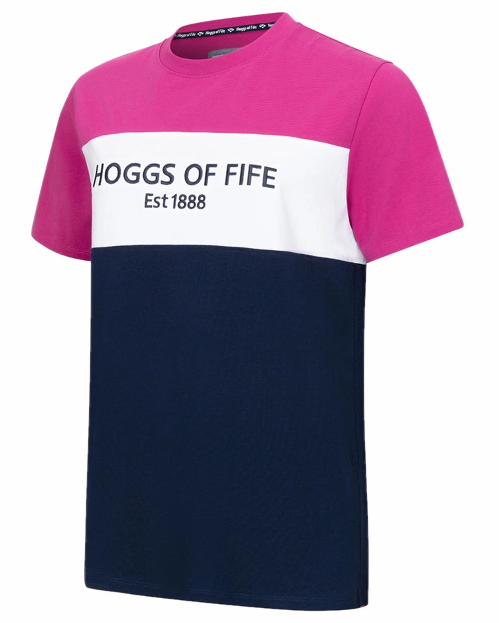 proper length Hoggs of Fife Mens Darcie Colour Block T-Shirt
