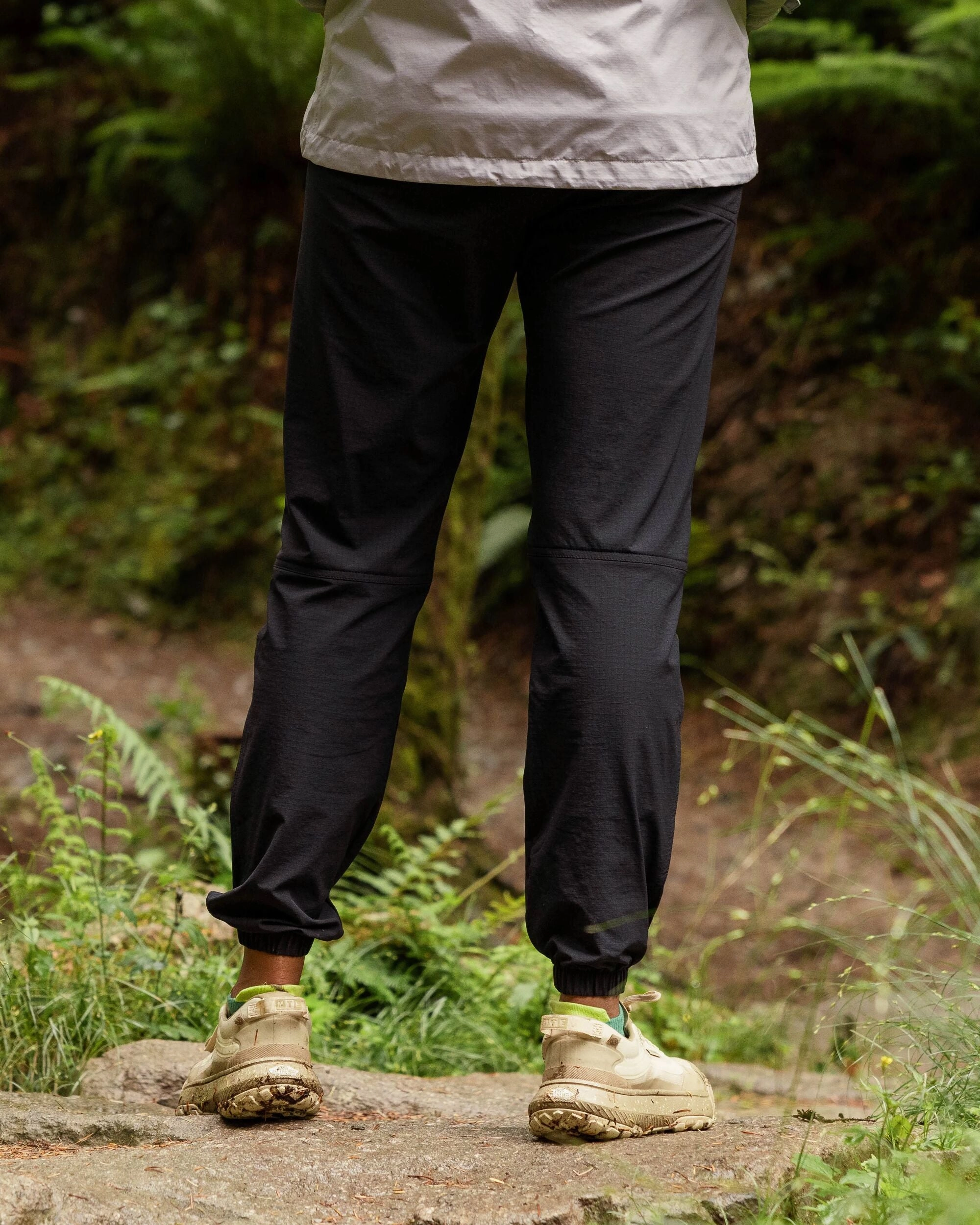 Sandstone Recycled Active Trail Jogger - Black Soft Fabric NoBuckleDesign