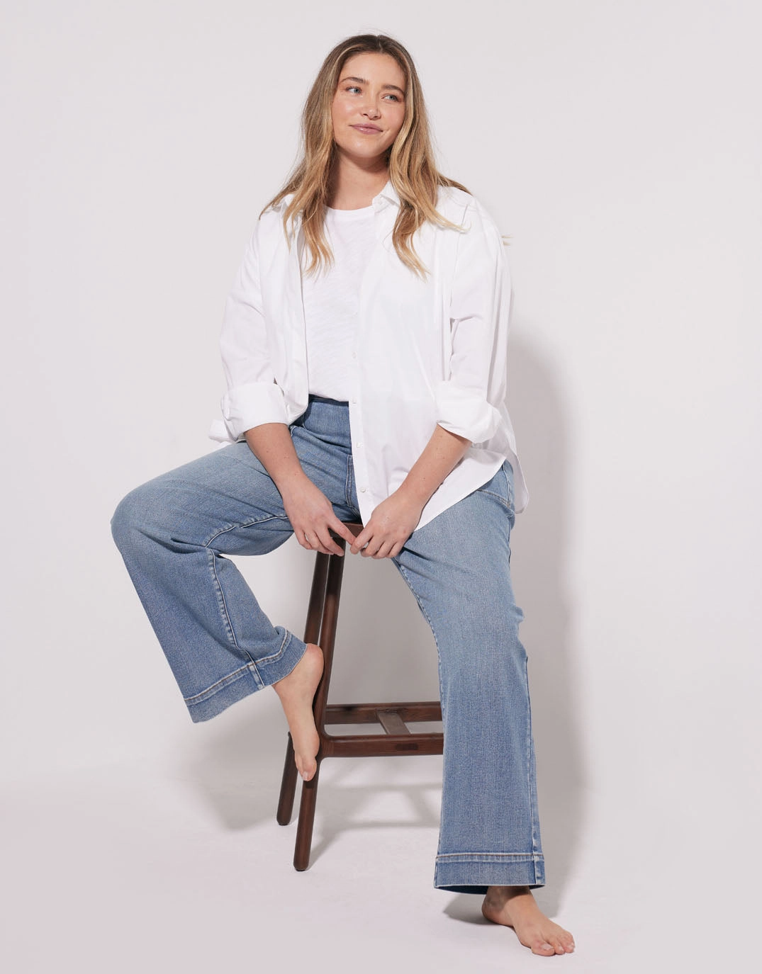 Catalina Wide Leg Jeans - Mid Wash Weather Proof Sunny Vibes Teen Outfit Summer Vibes