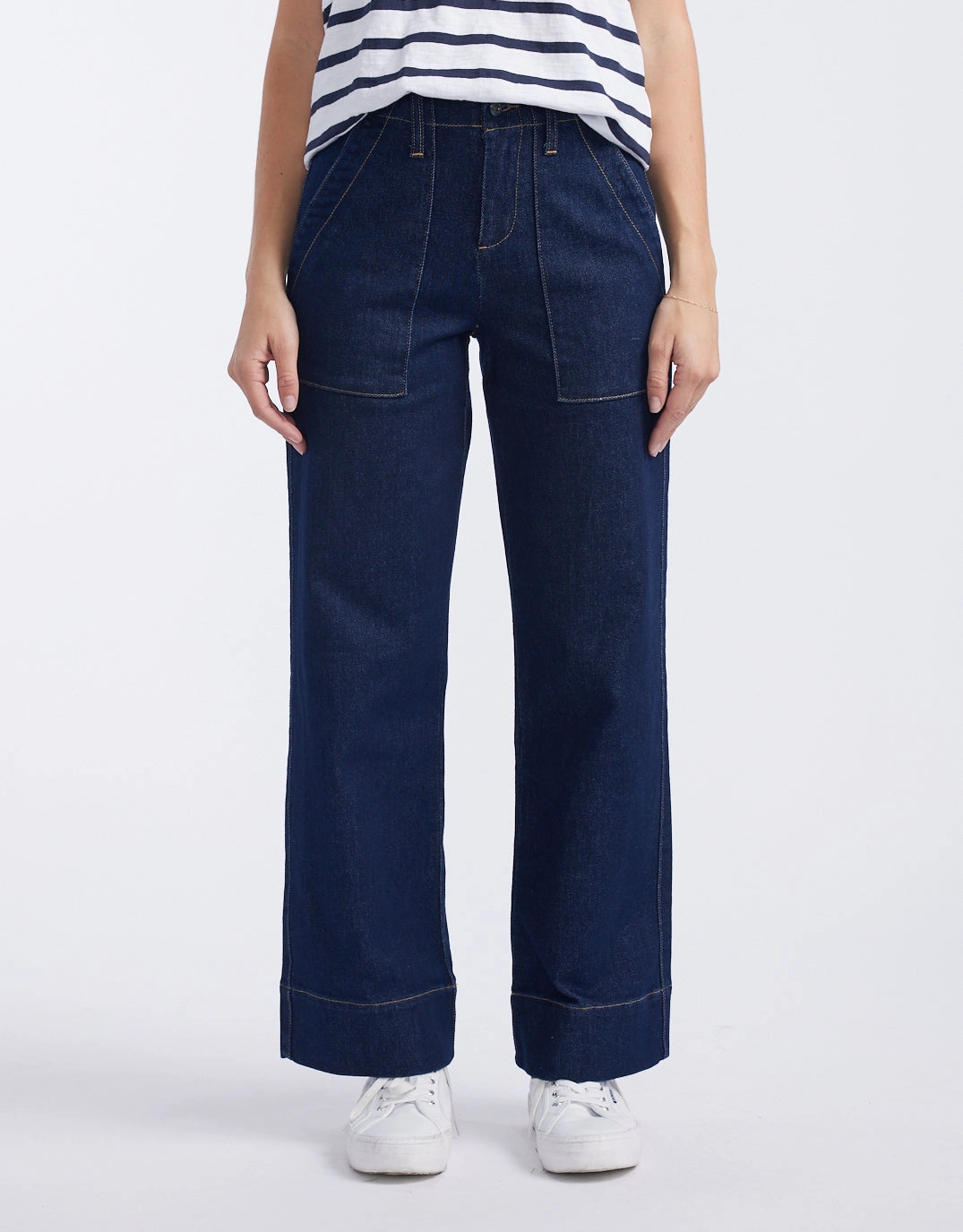 Celeste Wide Leg Jeans - Indigo Sunny Vibes Casual