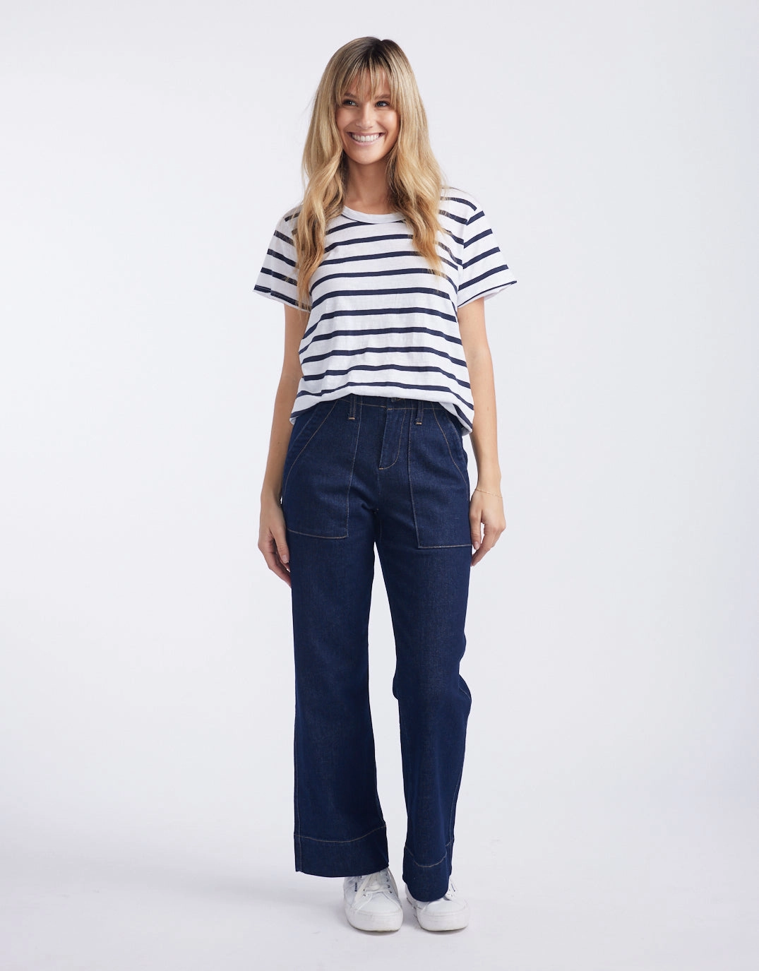 Celeste Wide Leg Jeans - Indigo All Time Basic Affordable Durable
