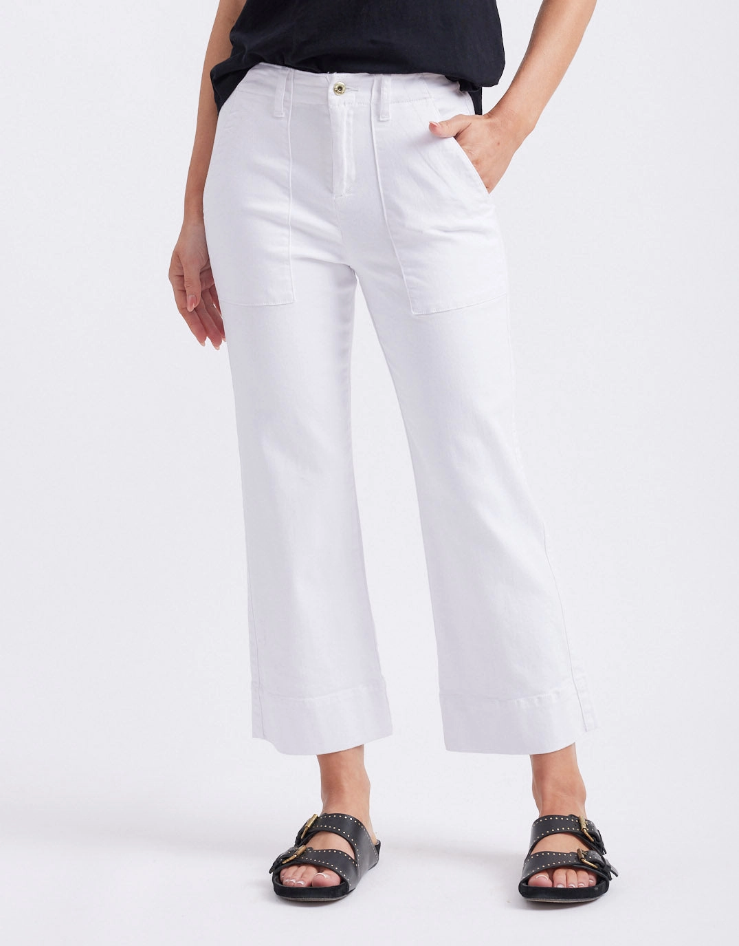 Celeste Wide Leg Jeans - Snow White Everyday Style Outfit Base