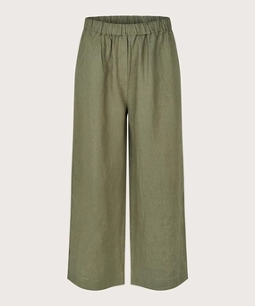 1005450 MaParini Trousers - Dark Lichen Green Sustainable Fabric Layering Comfort