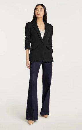 Cinq ?? Sept Khloe Boucle Blazer in Black SoftshellMaterial