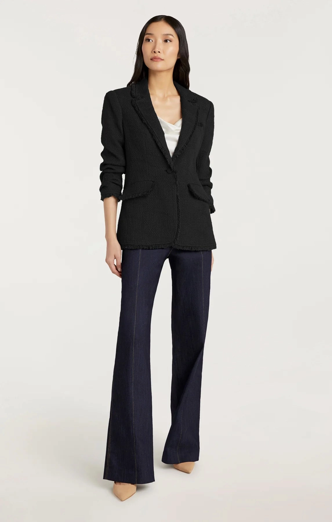 Cinq ?? Sept Khloe Boucle Blazer in Black Versatile Daily Layer