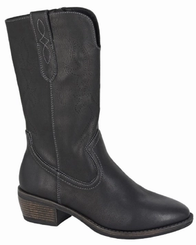 Cipriata Womens Wanda Inside Zip Cowgirl Boots Office Smart Textile Lining