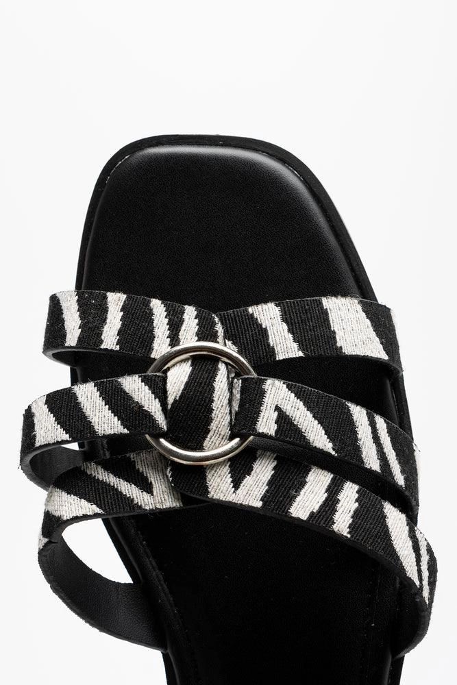 Circle Trim Sandal Black & White Fast Fit Lightweight Outdoor Footwear