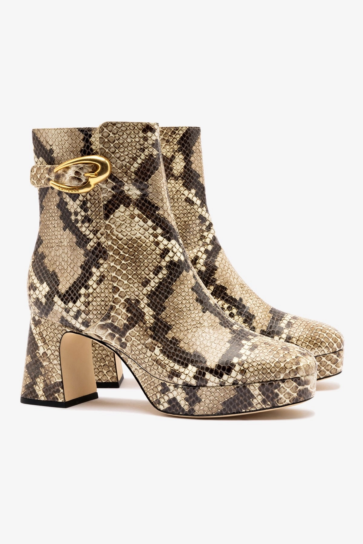 Dolly Verona Low Boot In Neutral Snake Leather London Edge