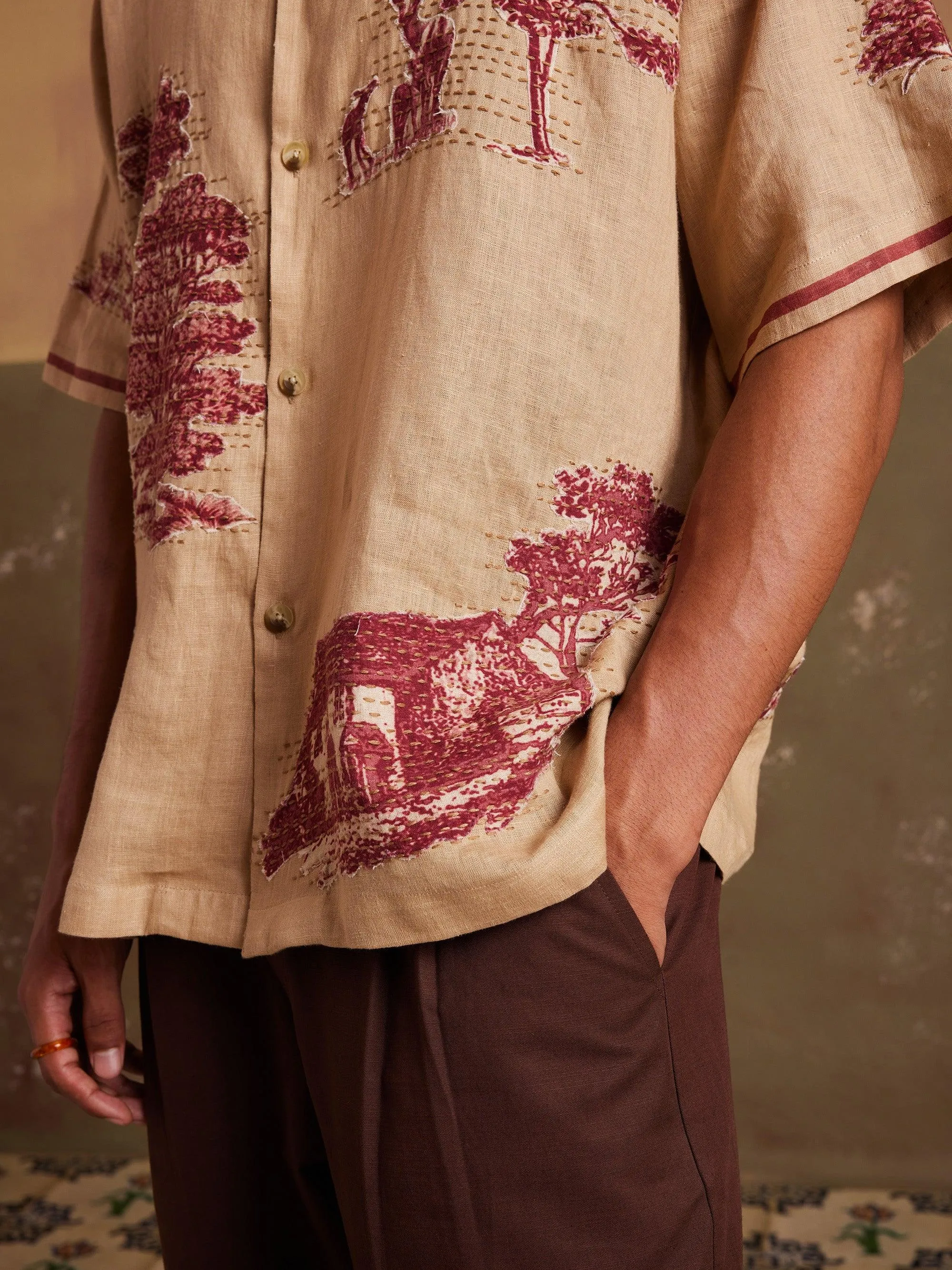 gender-neutral Patched Uni Shirt