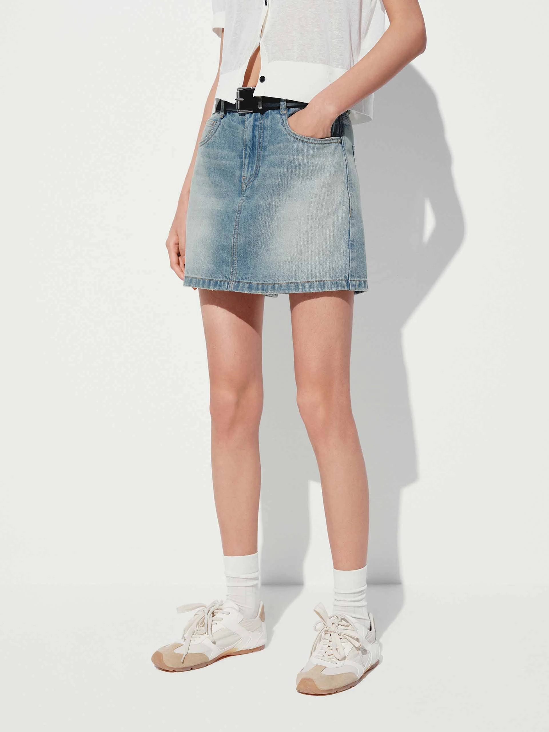 Sporty Flex Classic Cotton Denim Skort