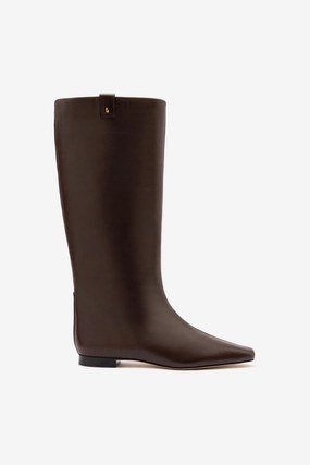 Comfy All Alexis Flat Boot In Brown Leather
