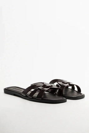 Knot Mule Sandals Burgundy Chill Walk