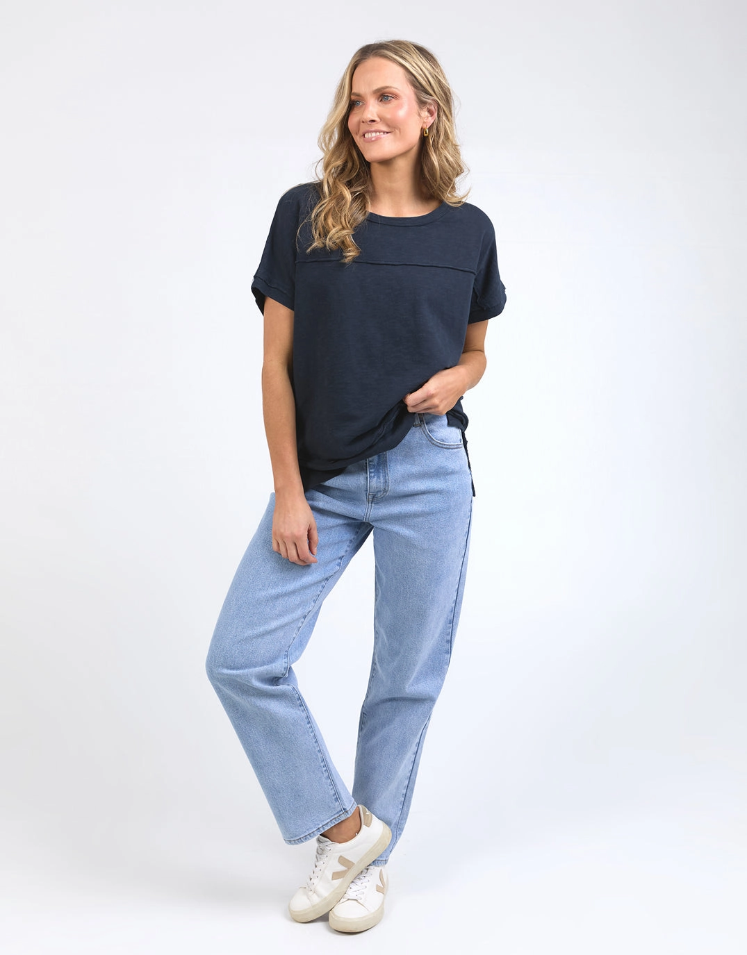 Sleeveless freedom Formal Style Allison Tee - Dark Sapphire