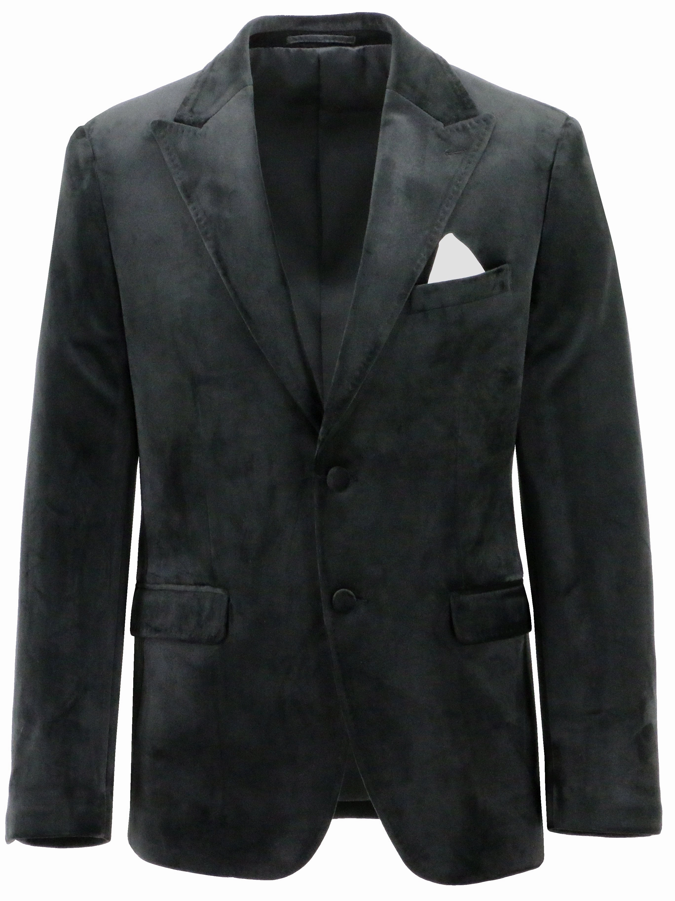 Snap Button Turin Black Velvet Sports Jacket