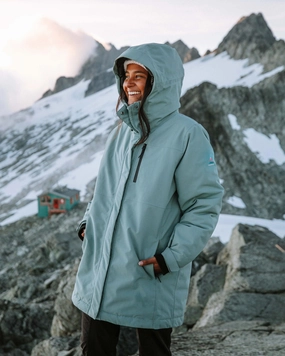 Cloudmont Waterproof Down Parka - Stormy Sea Outdoor Style Staple QuiltedPattern