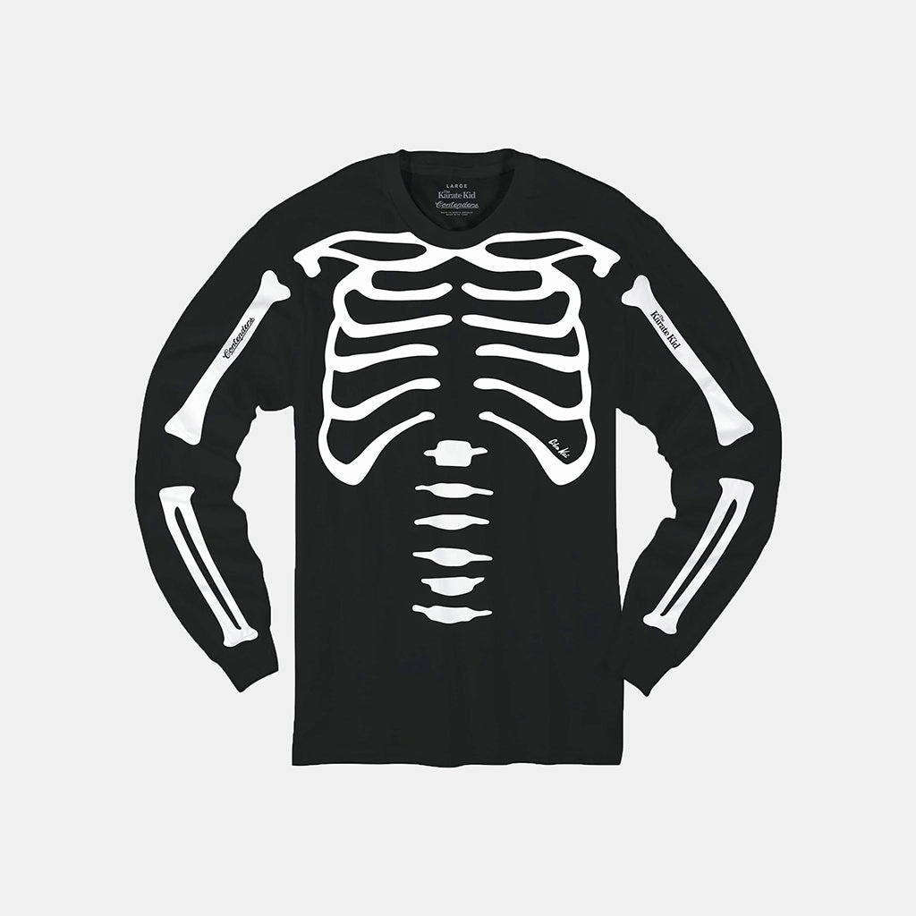 Button Down Collar Style COBRA KAI SKELETON LONG SLEEVE SHIRT