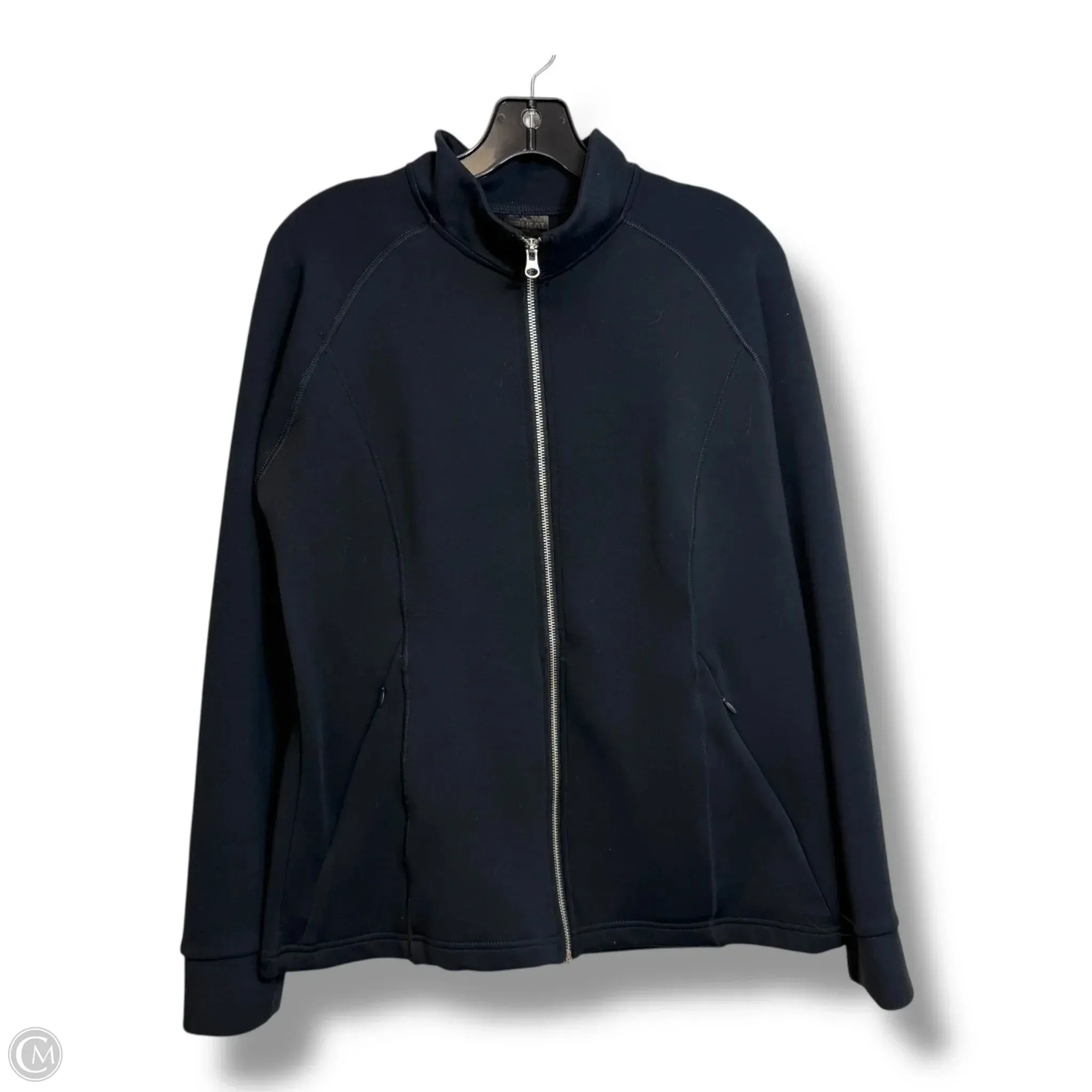 Contoured Silhouette Recycled Material Construction Athletic Jacket By 32 Degrees In Black, Size: M