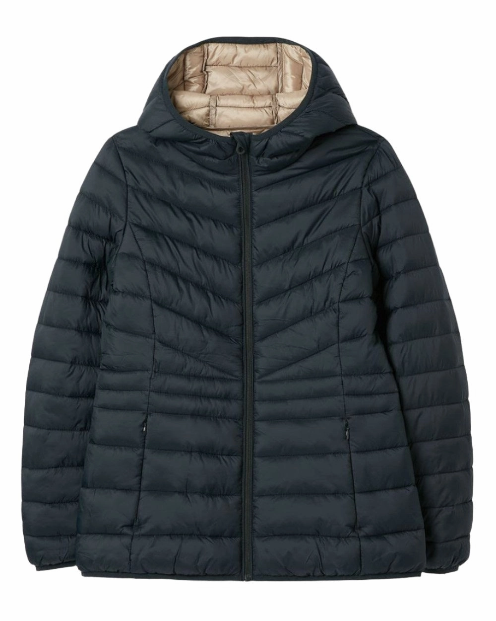 Joules Kenley Showerproof Padded Coat with Hood Reflective Detailing Windproof Cuffs