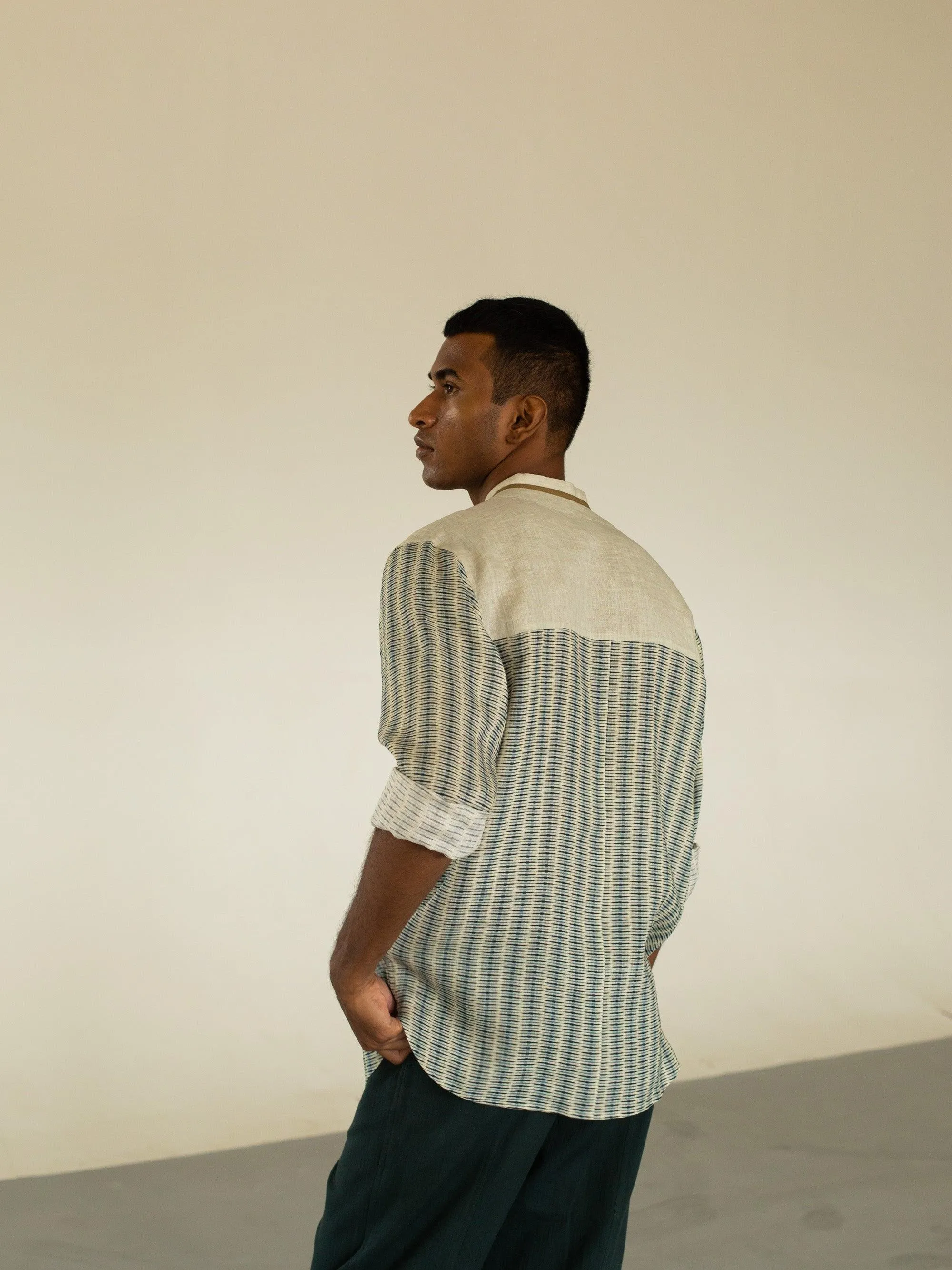 Street Fashion Collarless Shirt