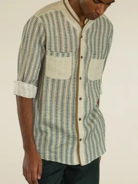 Creative Professional Minimalist Closure Collarless Shirt