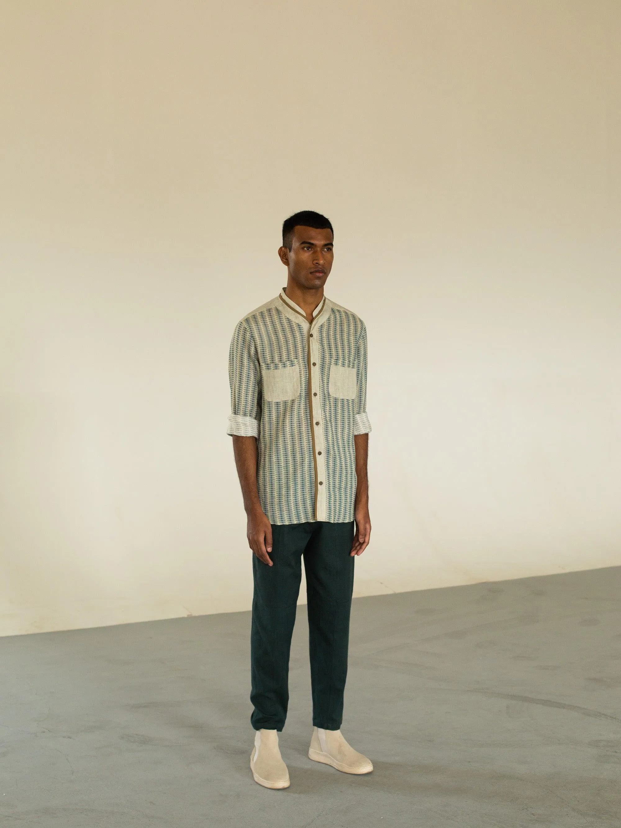 Collarless Shirt Abstract art