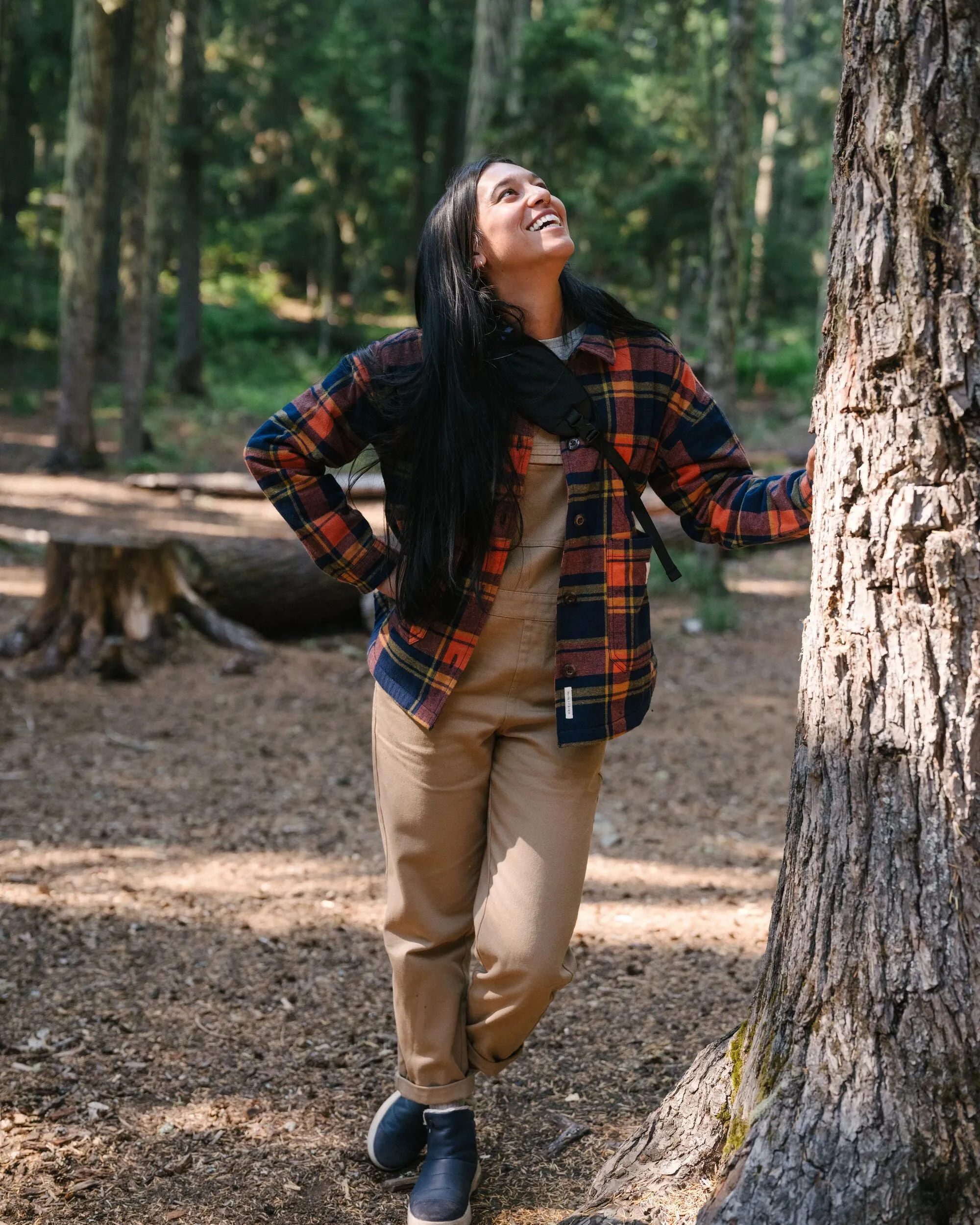 Flint Organic Cotton Overshirt - Rich Navy/Burnt Orange Traveler??s Choice