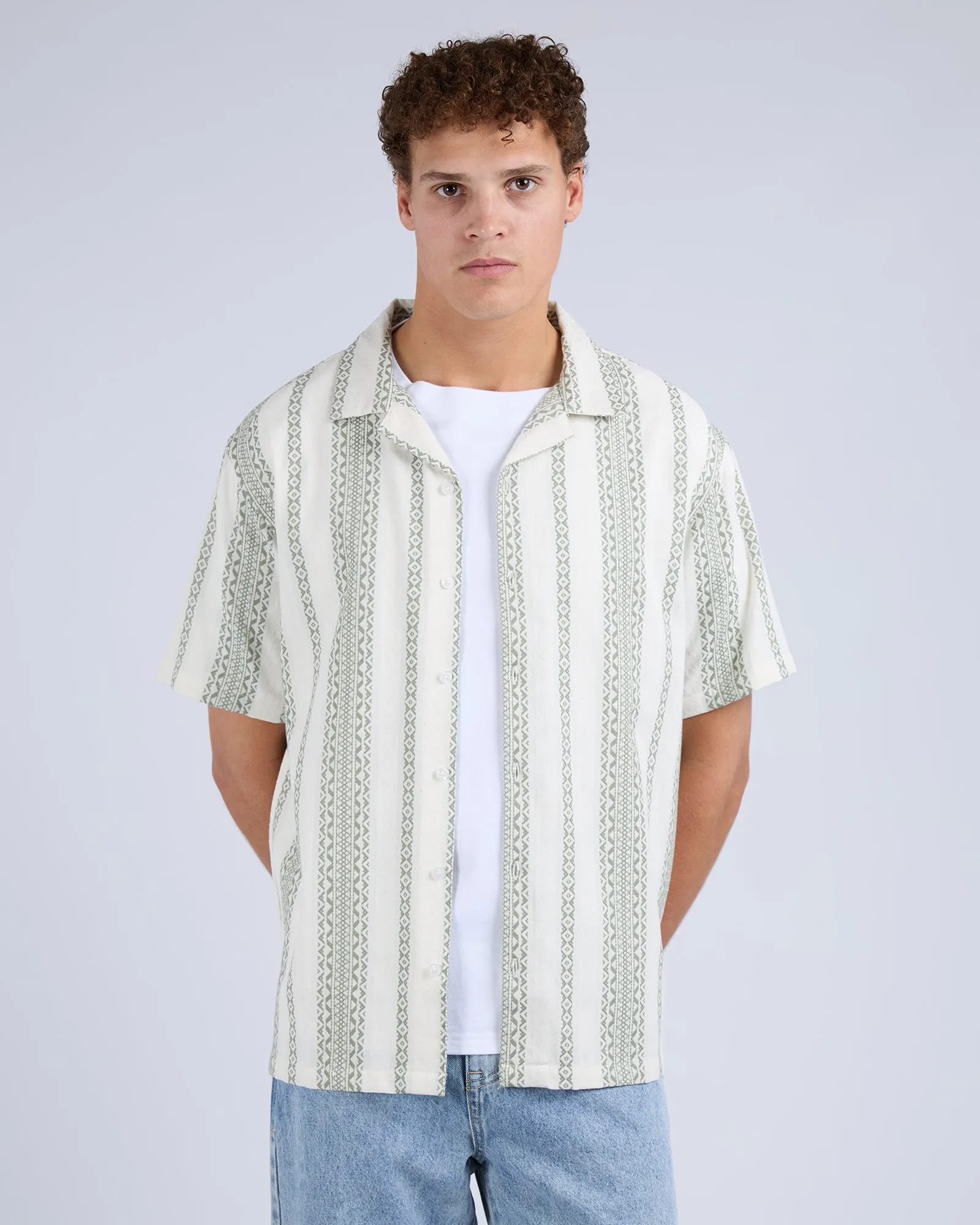 Capri Ss Shirt Green Lightweight Material