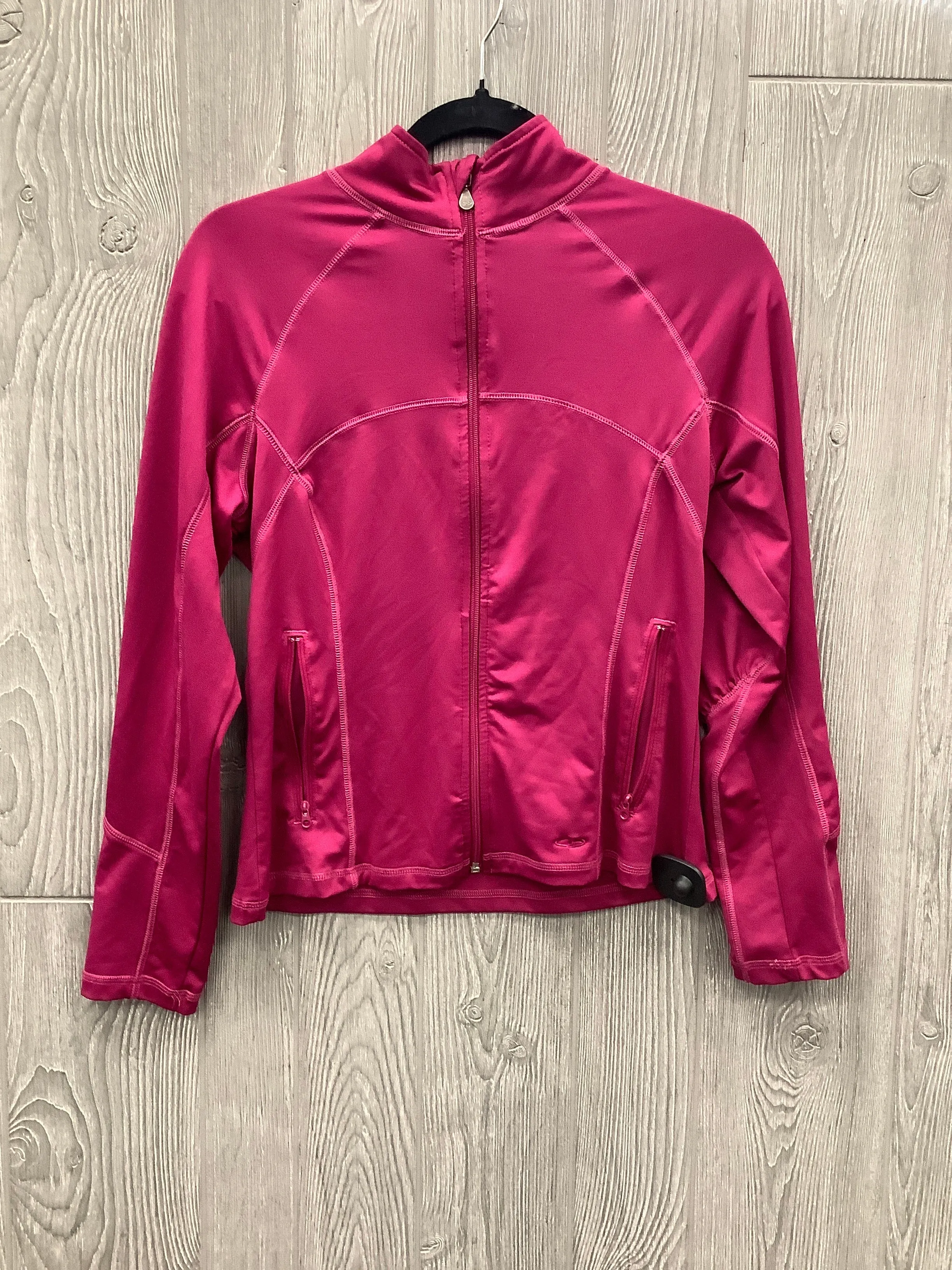 Athletic Jacket By Champion In Pink, Size: S AdjustableCuffs Nylon Cover