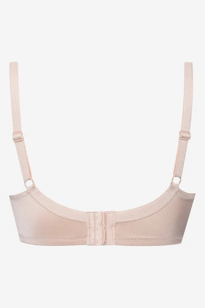 Decorative stitching Easy Comfort Plus Size 2 Pack Smooth Non Padded Wirefree Bra Navy And Natural