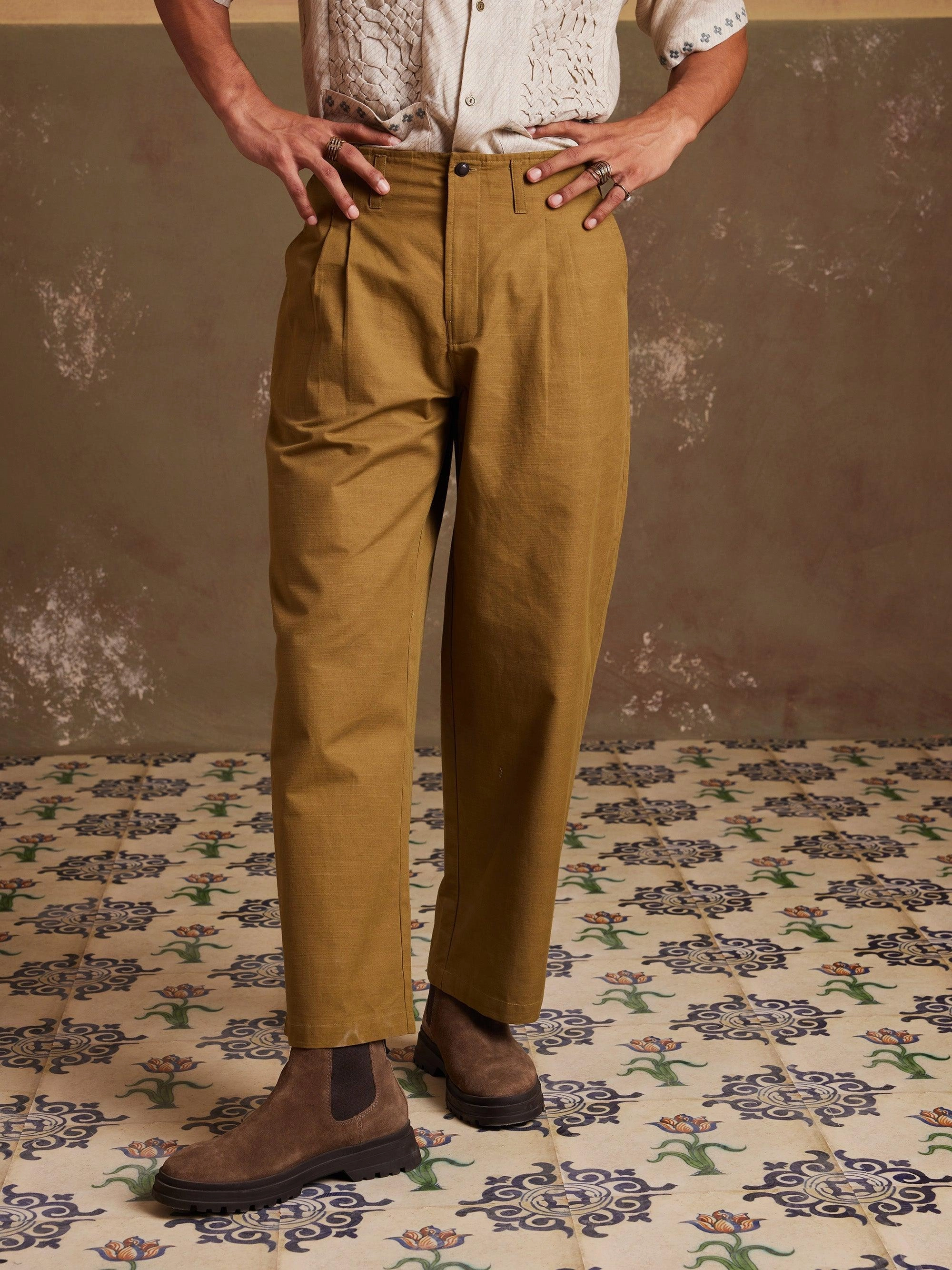 Cuffed hem Kahlo Pants