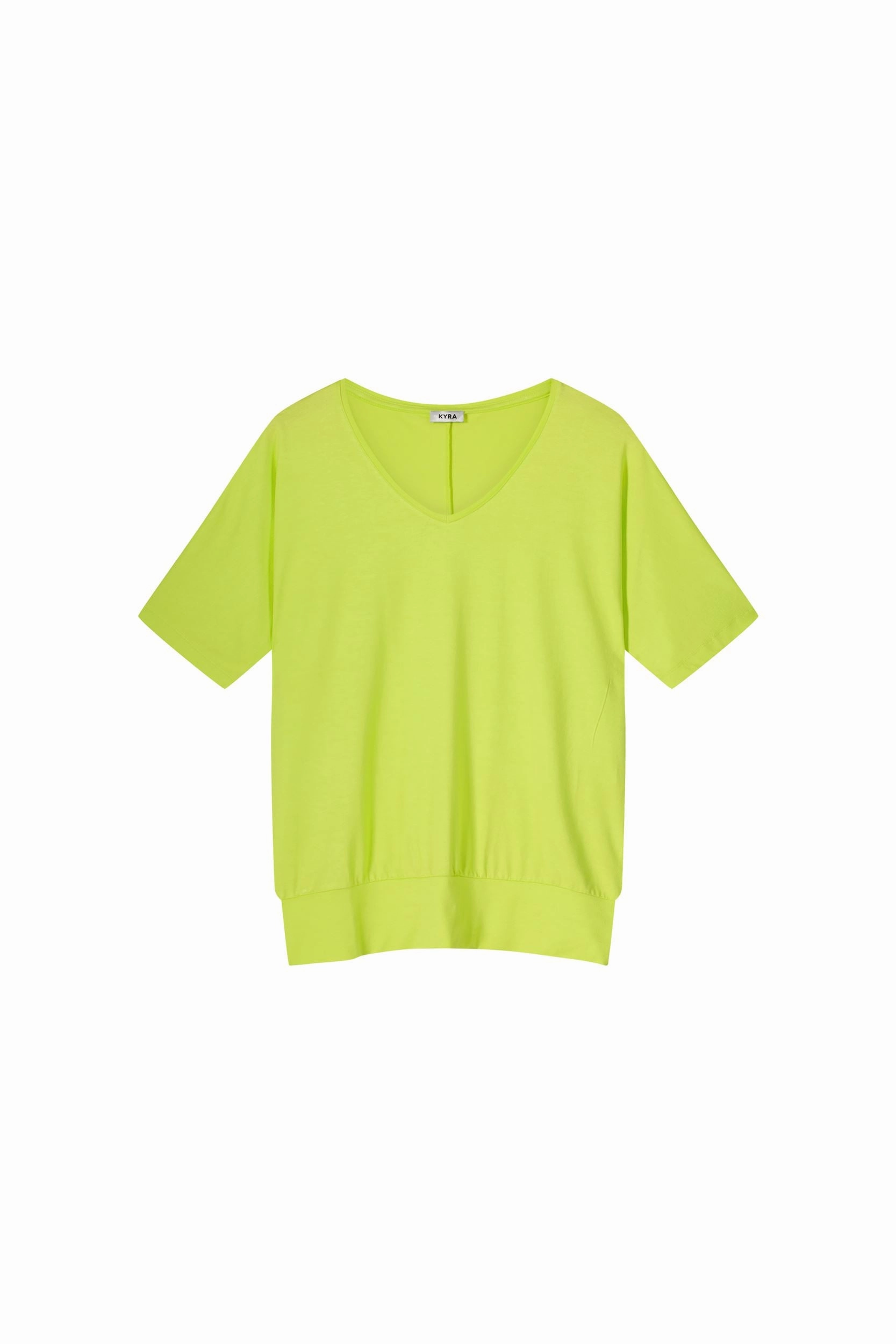 Jennifer Basic Top - Cyber Lime LightweightWeave