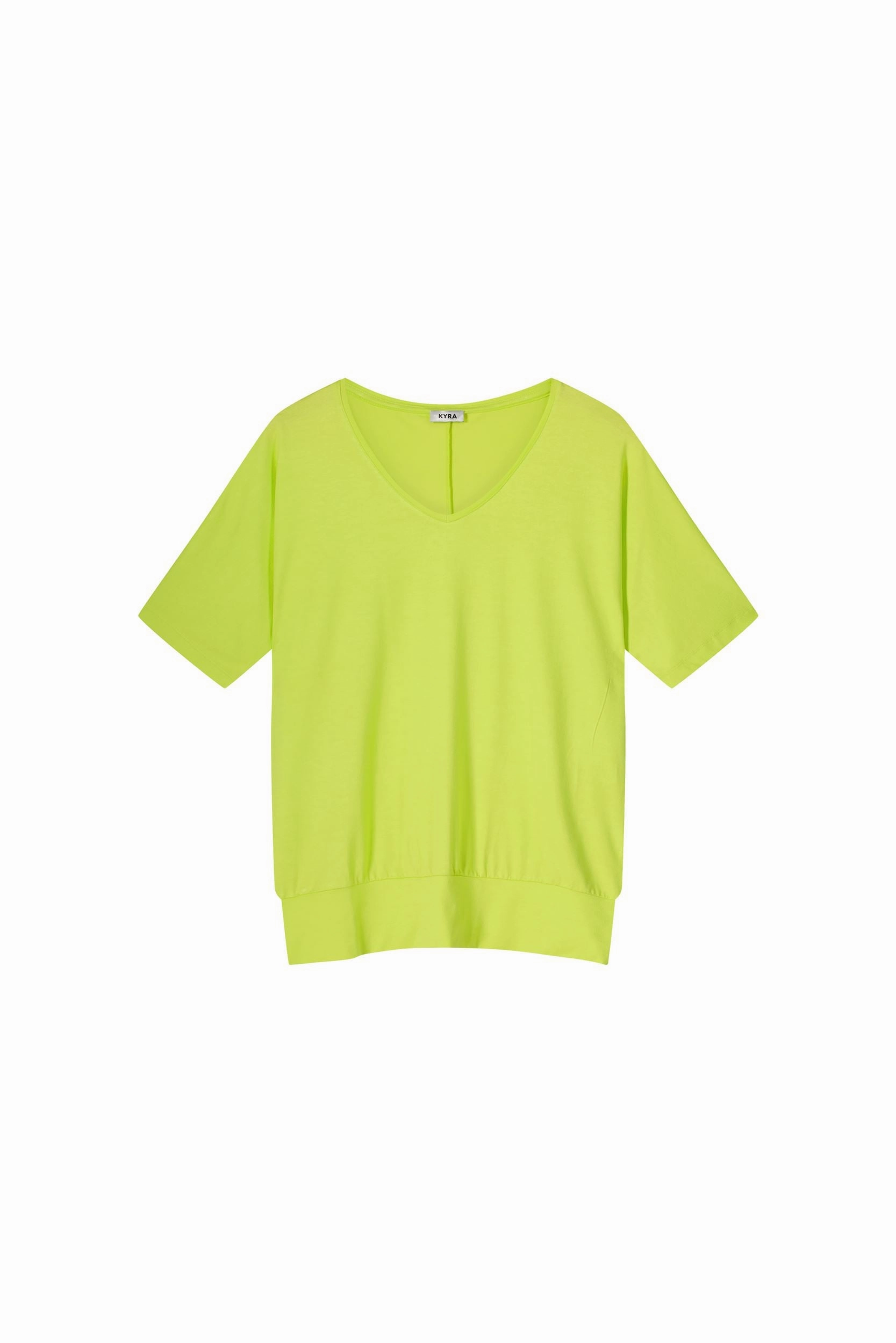 Jennifer Basic Top - Cyber Lime Reflective Accent Trim Low Impact Manufacturing