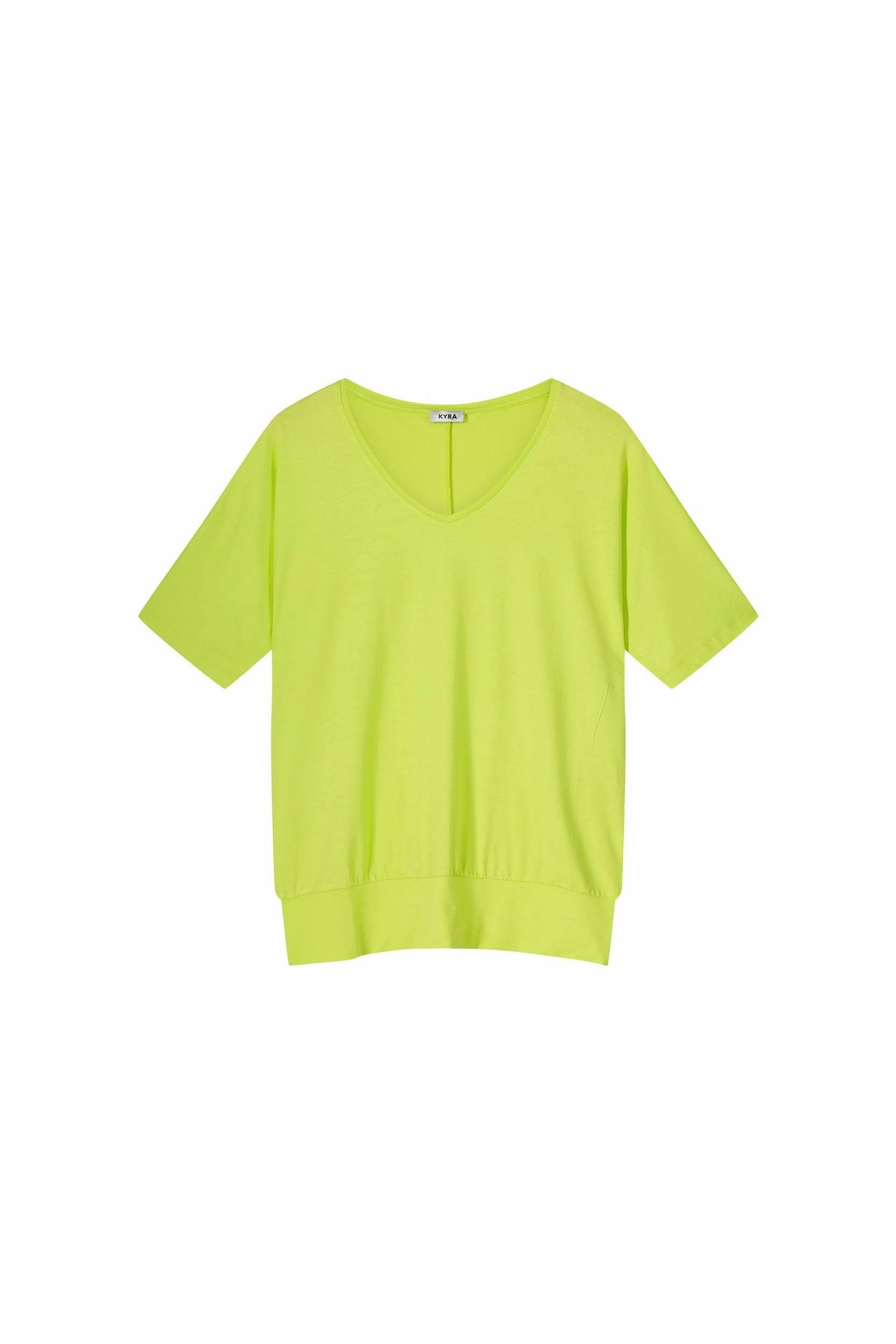 Jennifer Basic Top - Cyber Lime PreShrunk Fabric