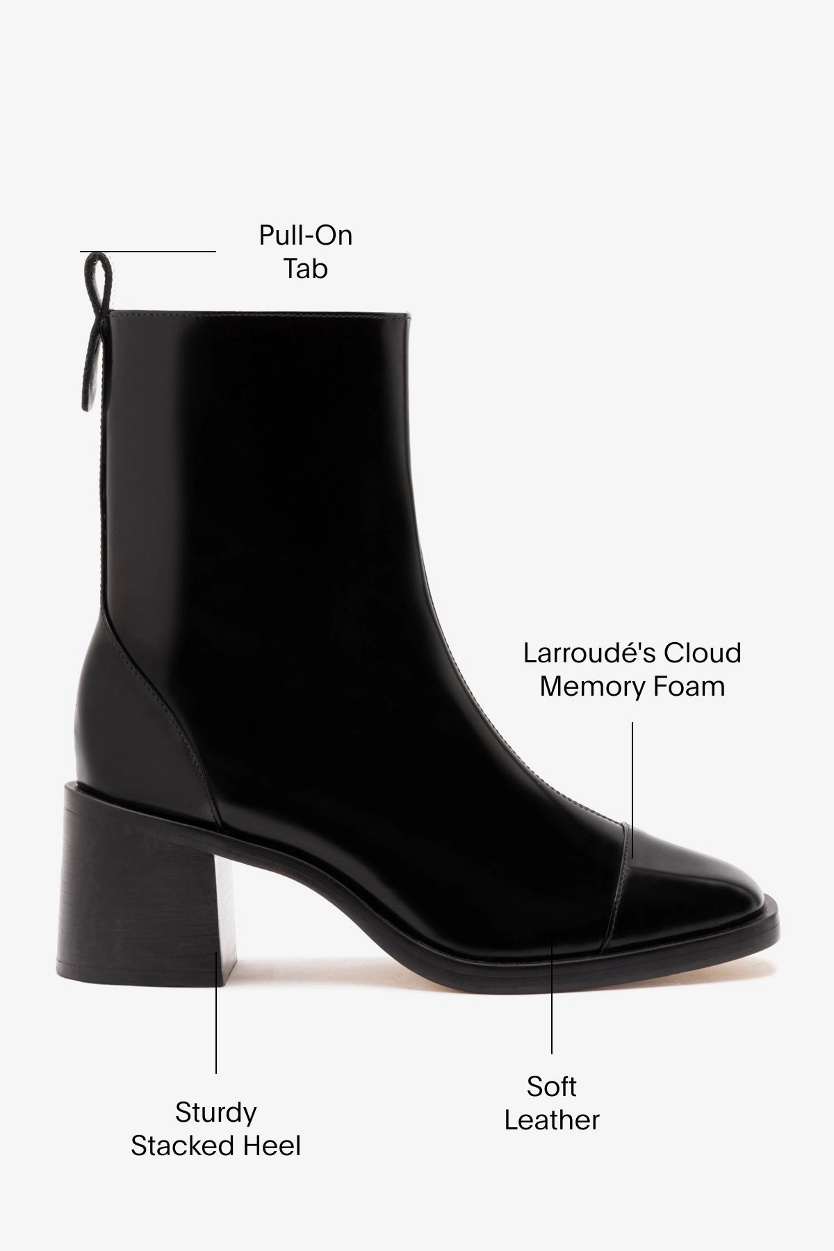 Heavy Grip Mini Ricky Boot In Black Box Leather