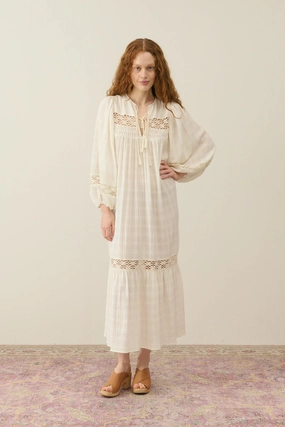 Louise Misha Gypse Dress in Snow Ostuni Checks Timeless Energy
