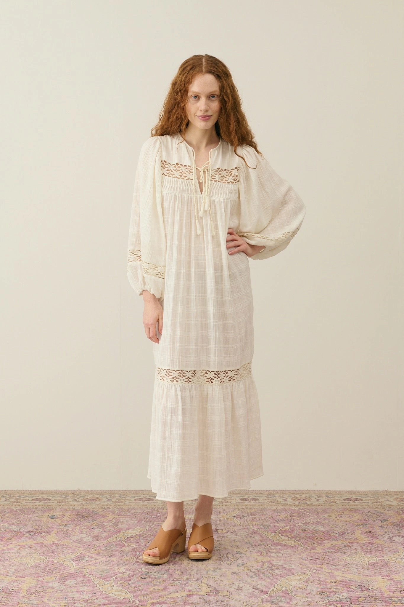 Louise Misha Gypse Dress in Snow Ostuni Checks Timeless Energy