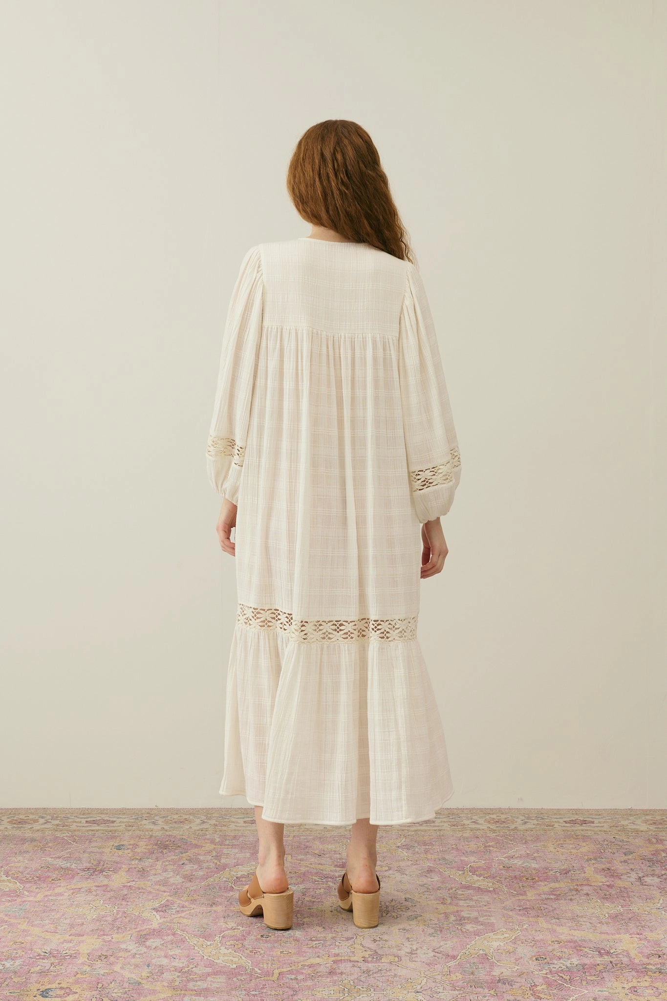 Louise Misha Gypse Dress in Snow Ostuni Checks Fresh Motion