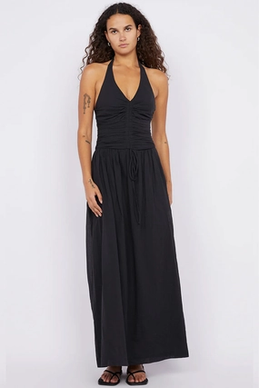 Smooth Flow BEC   BRIDGE | Franca Halter Dress - Black